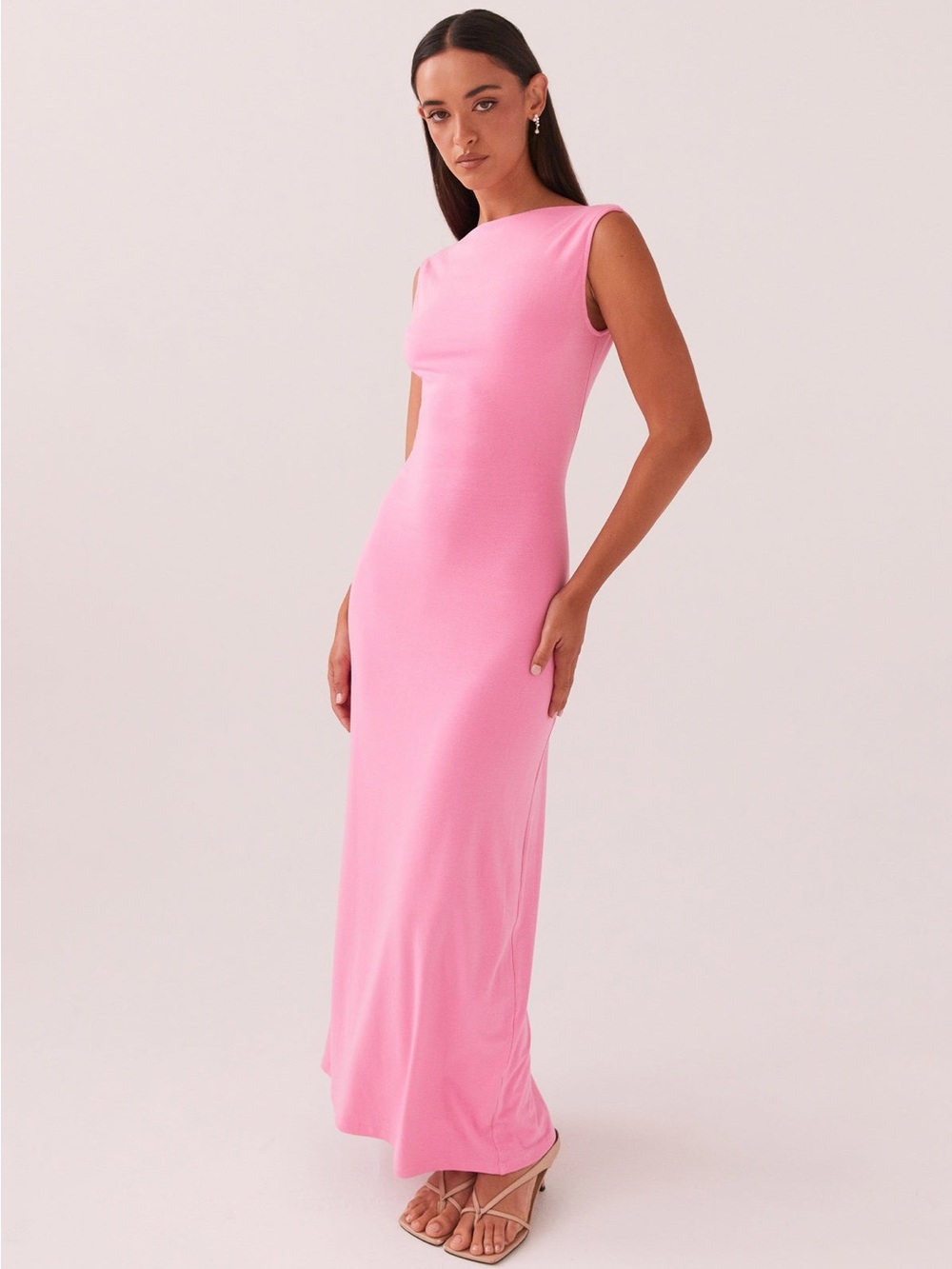 Peppermayo Pink Backless Maxi Dress
